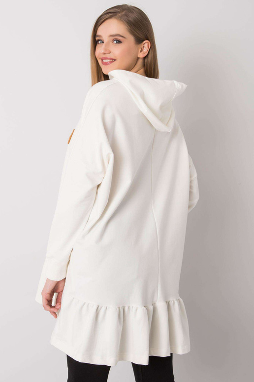 Ecru tunika oversize ar kapuci Vanessa