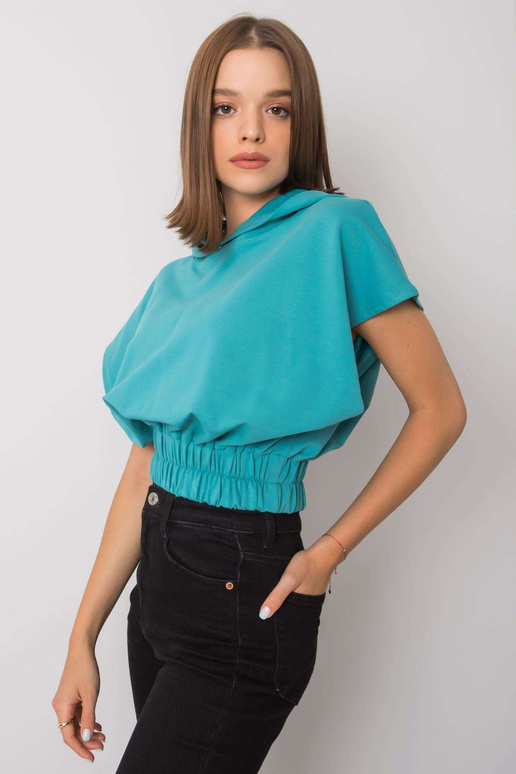 Dženeen tirkīza džemperis ar īsām...