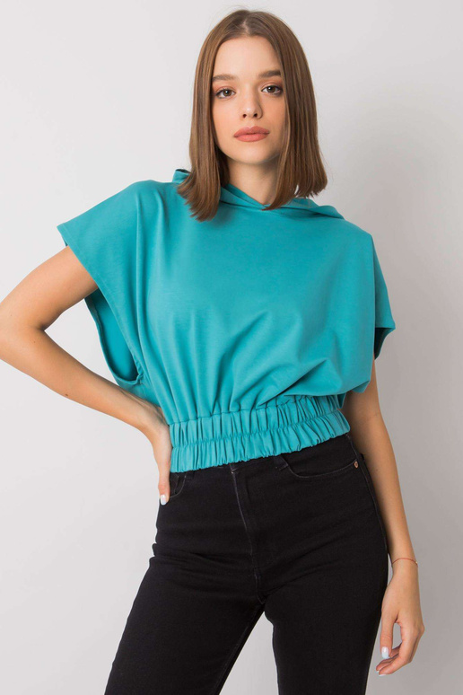 Dženeen tirkīza džemperis ar īsām...