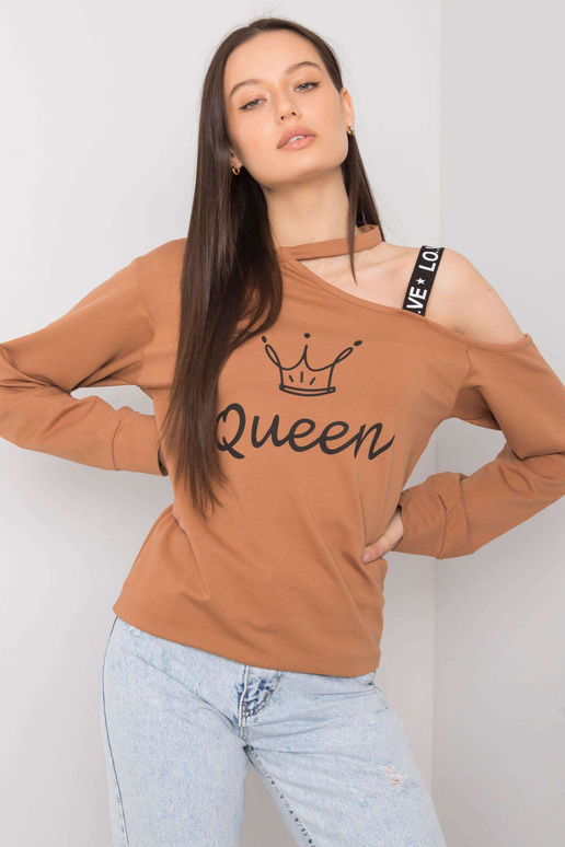 Kamieļu blūze ar Glenda apdruku