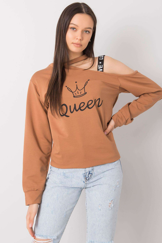 Kamieļu blūze ar Glenda apdruku