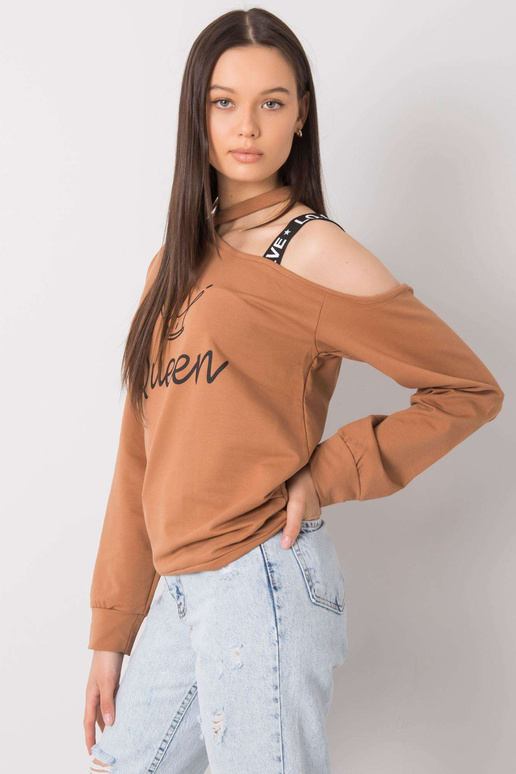 Kamieļu blūze ar Glenda apdruku