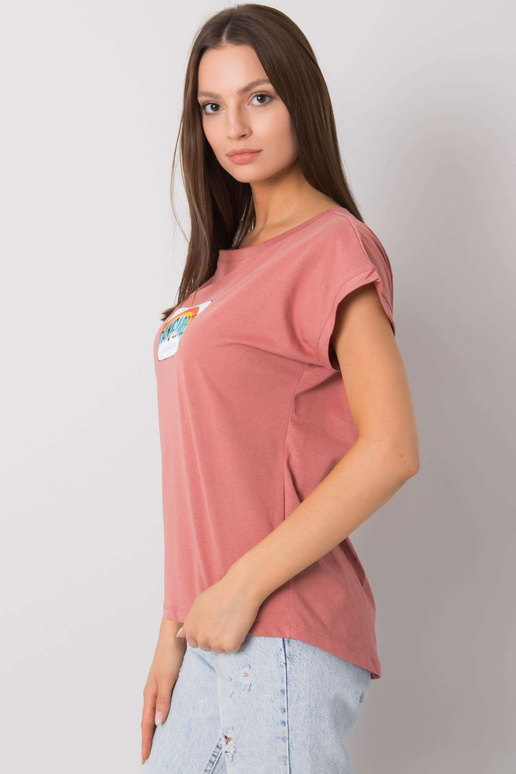 Netīri rozā t-krekls ar Aloha apdruku