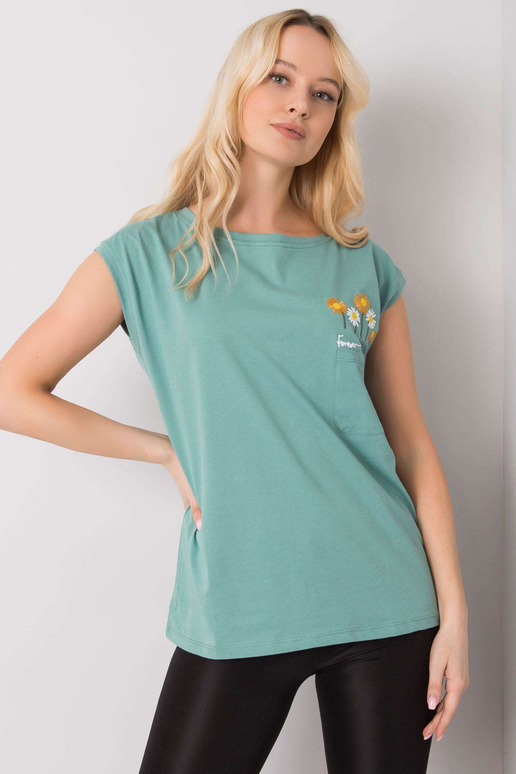 Sāras gaiši zaļa blūze