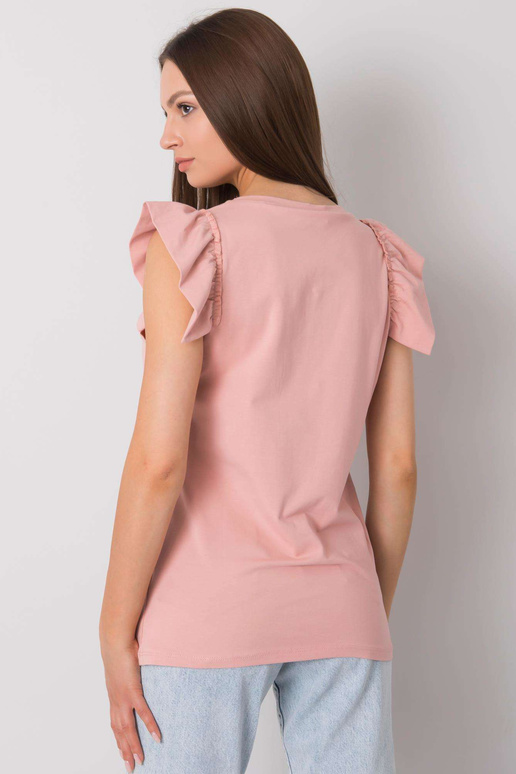 Gaiši rozā blūze ar Beverly apdruku