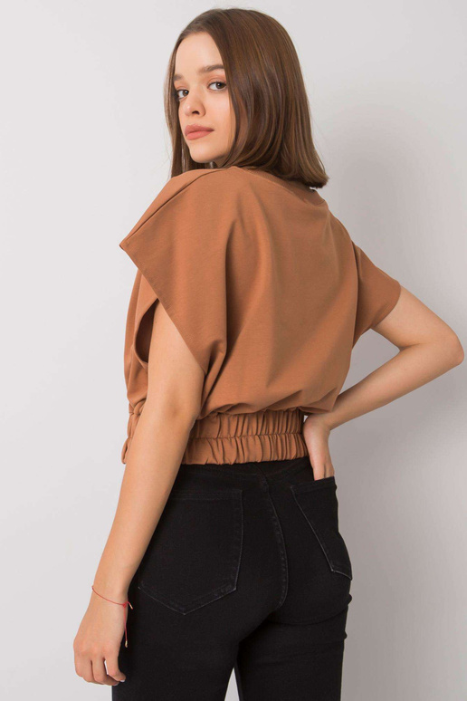 Gaiši brūns īss džemperis Antigua