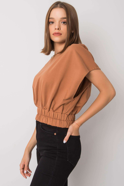 Gaiši brūns īss džemperis Antigua