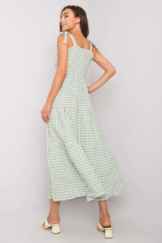 Mišela zaļā rūtainā kleita RUE PARIS