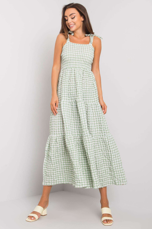 Mišela zaļā rūtainā kleita RUE PARIS