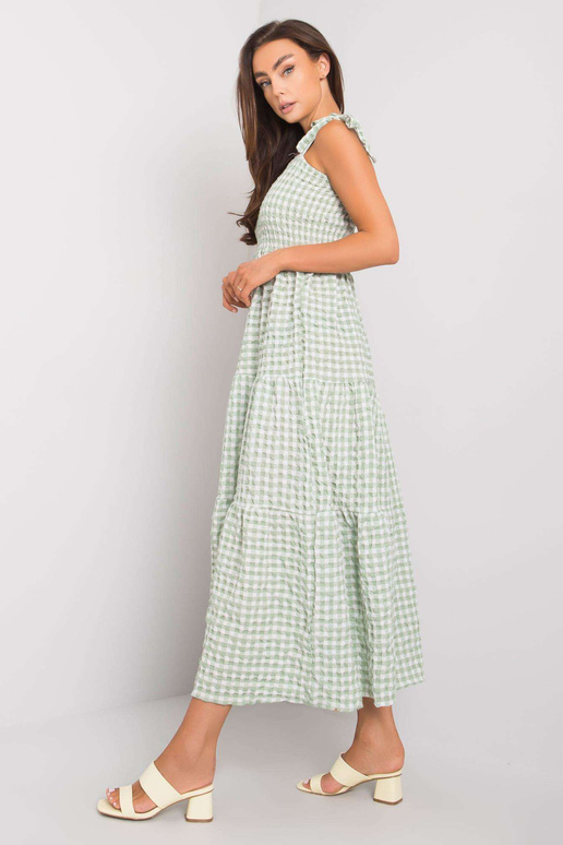 Mišela zaļā rūtainā kleita RUE PARIS