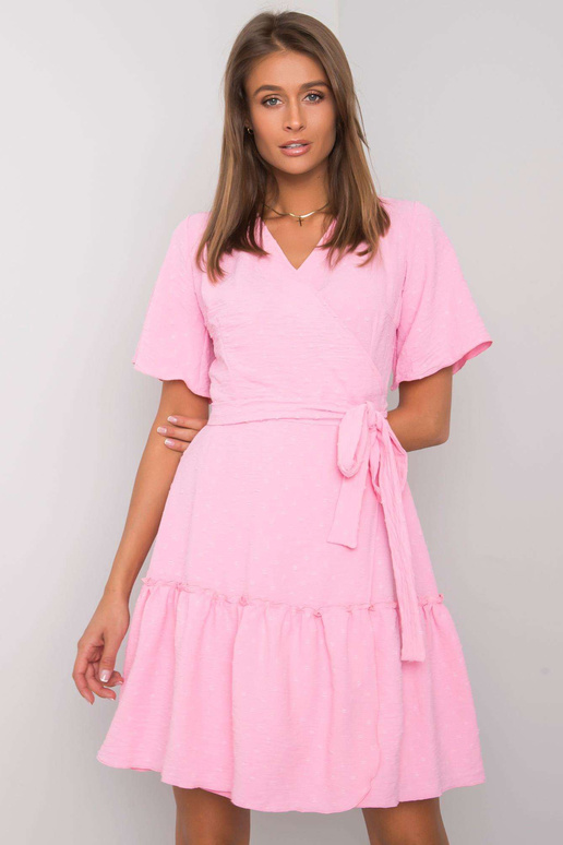 Lachelle rozā volānu kleita