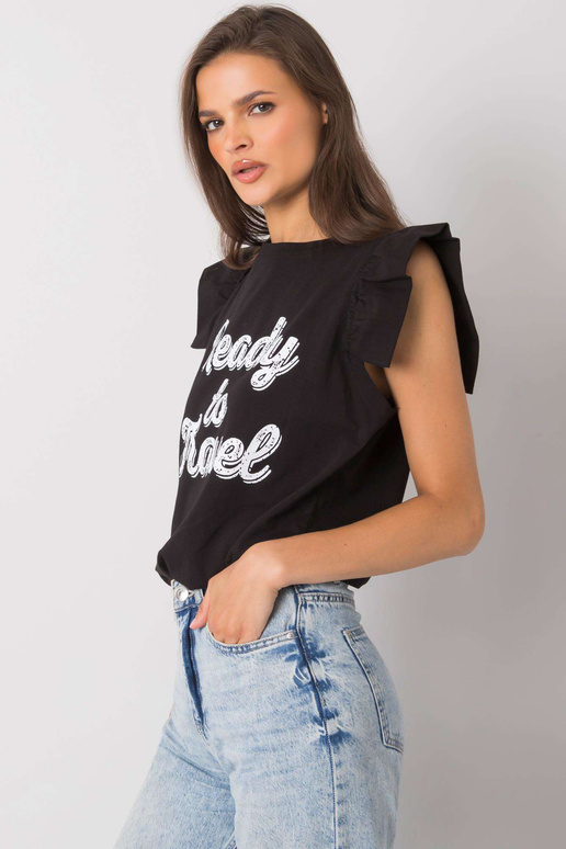 Melna Beverly Print Blūze Melna Beverly Print Blūze