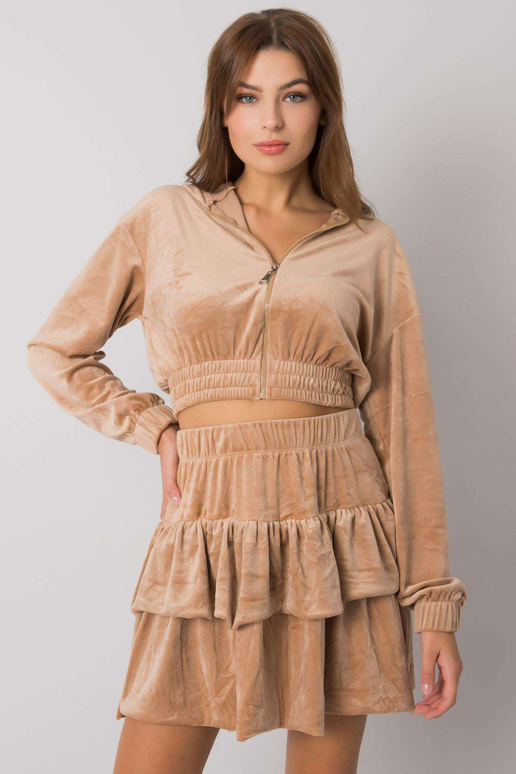 Tumši bēšs velūra komplekts ar...