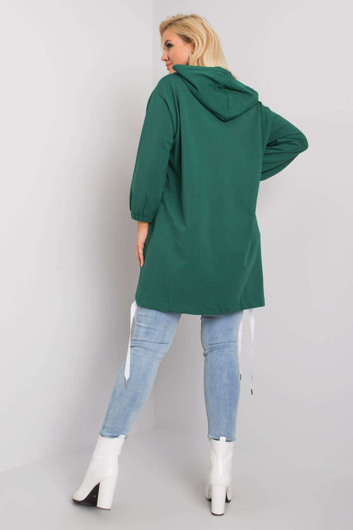 Tumši zaļa liela izmēra kapuce Stacy