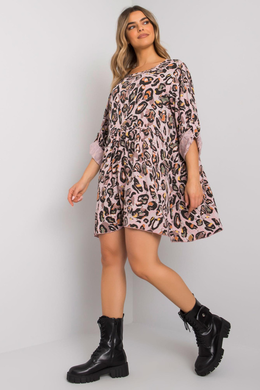 Earlene gaiši rozā viskozes kleita