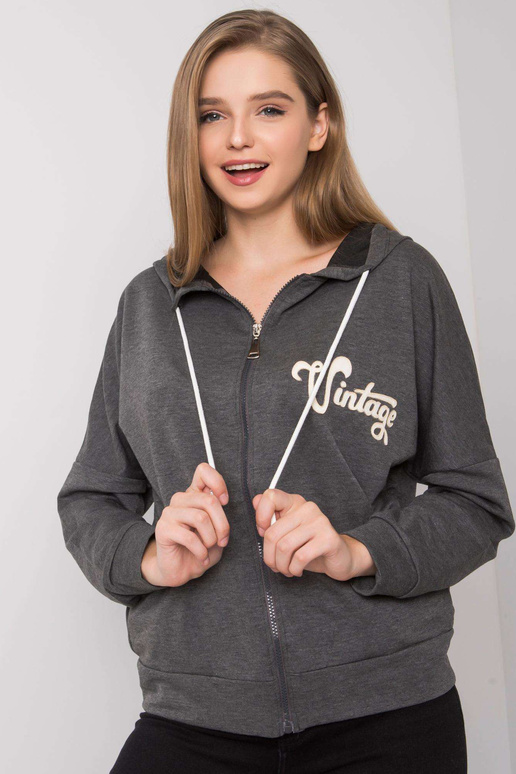 Tumši pelēka melanža jaka Diane