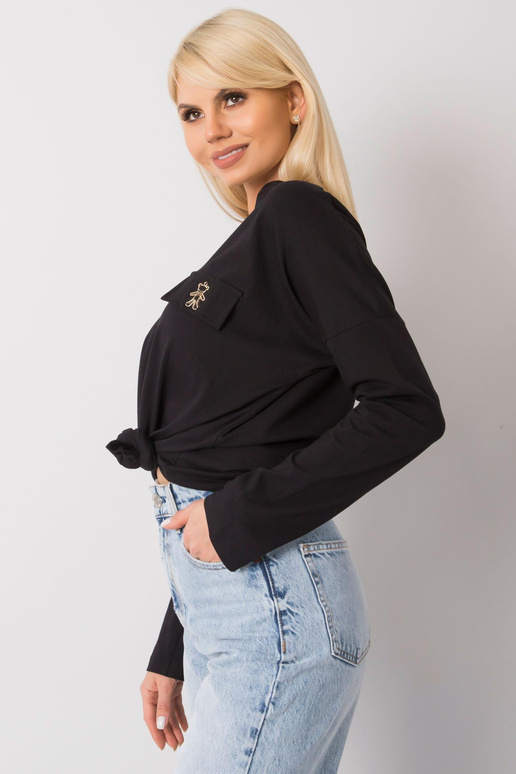 Bianca melna V veida kakla blūze Bianca melna V veida kakla blūze