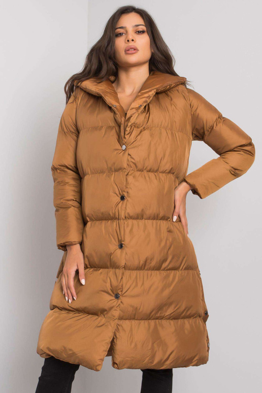 Brūna stepēta jaka ar kapuci Starlet