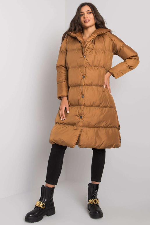 Brūna stepēta jaka ar kapuci Starlet