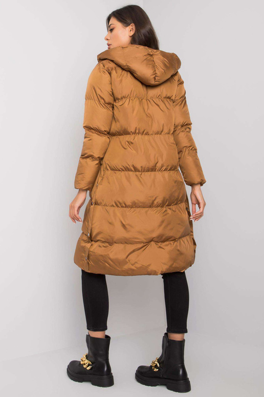 Brūna stepēta jaka ar kapuci Starlet