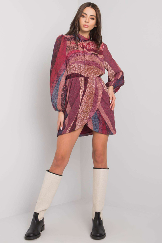 Bordo sieviešu kleita ar Brooks apdrukām