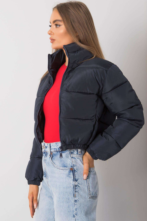 Tumši zila stepēta jaka Iseline