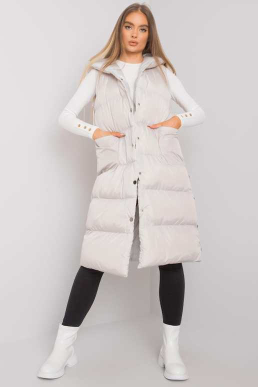 Gaiši pelēka Chase Hooded stepēta veste