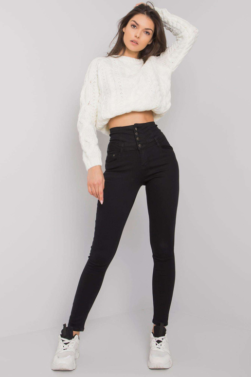 Melni džinsi ar augstu jostasvietu...