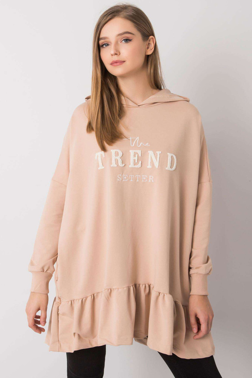 Bēša oversize tunika ar kapuci Vanessa