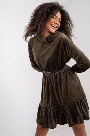 Haki krāsas velūra kleita... 2