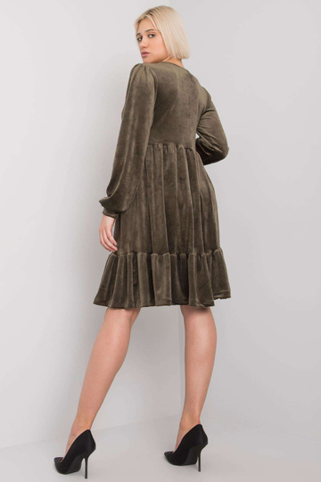 Haki krāsas velūra kleita...