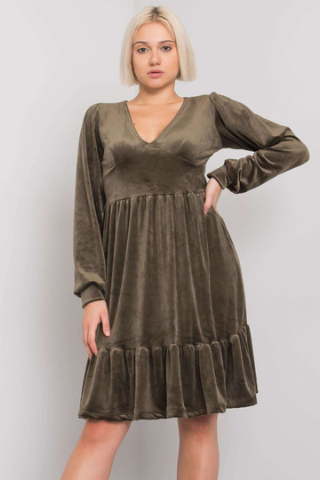 Haki krāsas velūra kleita... 2