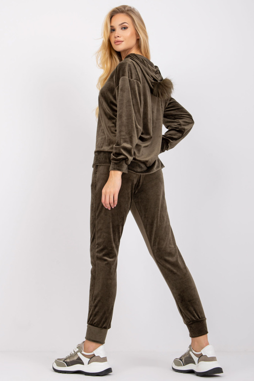 Haki krāsas divdaļīgs velūra...