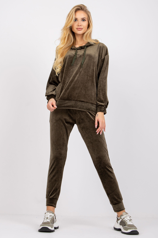 Haki krāsas divdaļīgs velūra...