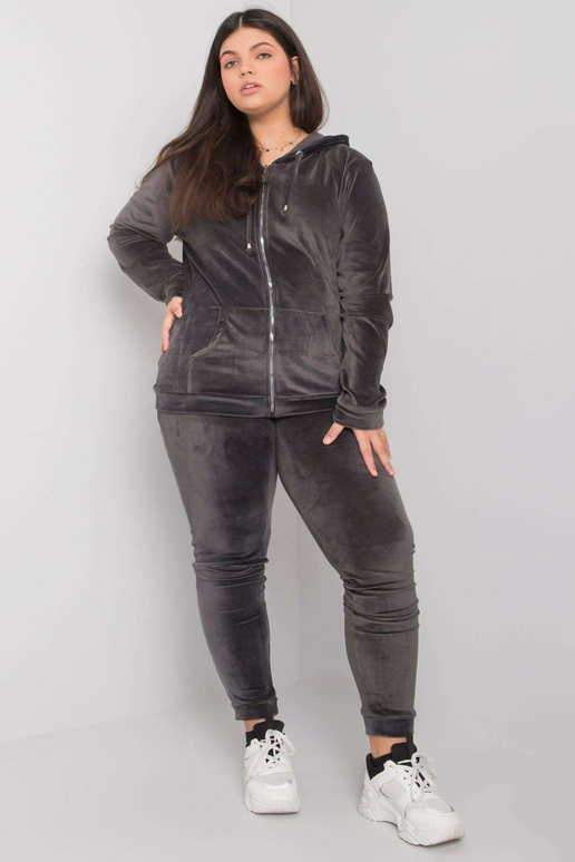 Tumši pelēka velūra liela izmēra...