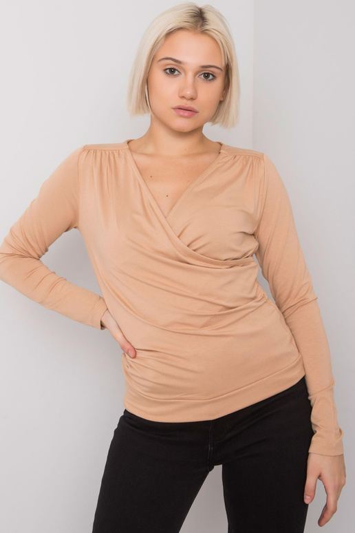 Alikantes bēša blūze ar garām piedurknēm