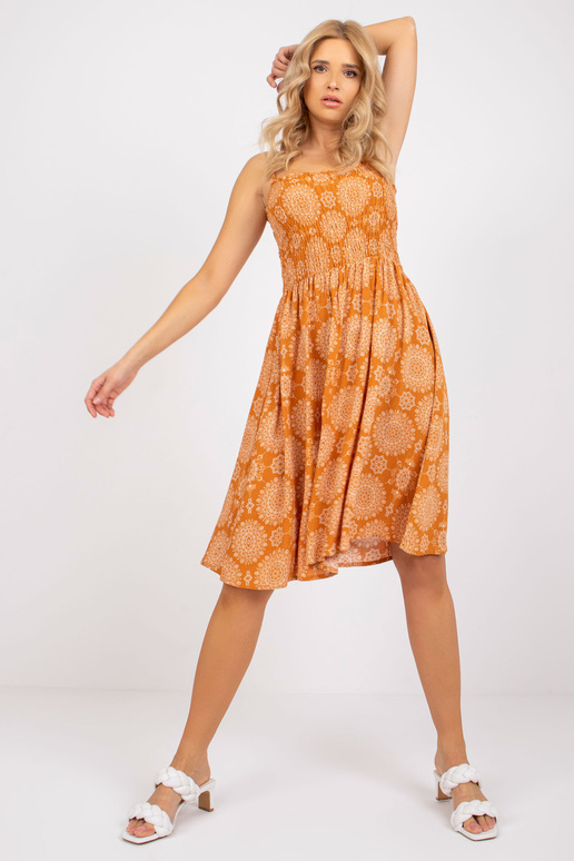 Tumši oranža raksta kleita Hallie...