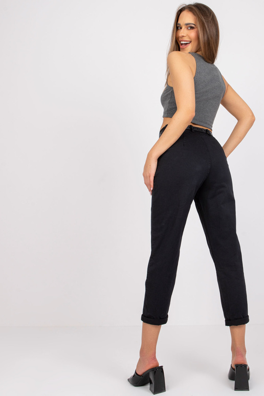 Melnas Moorea bikses ar augstu vidukli