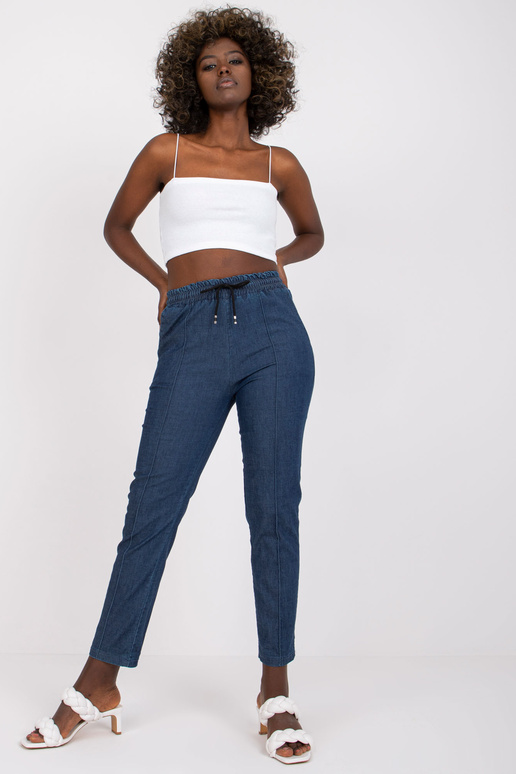 Tumši zilas bikses ar elastīgu...