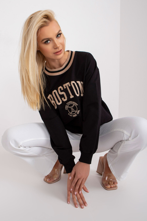 Melns brīvs džemperis Louna