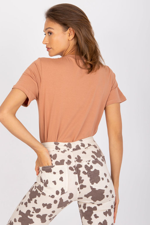 Kamieļu sieviešu T-krekls ar nefrīta...