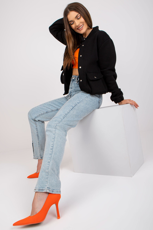 Zuzanna Melns kokvilnas džemperis ar...