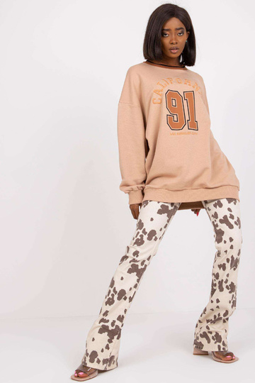 Bēšs garš sporta krekls bez...