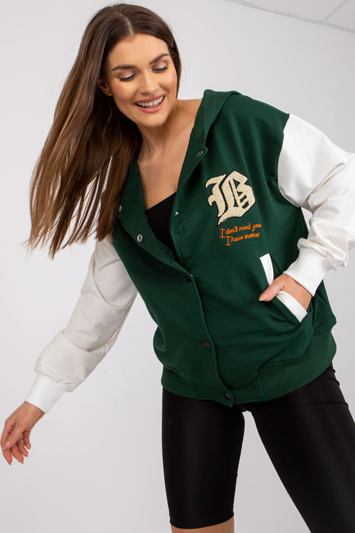 Tumši zaļš beisbola jaka