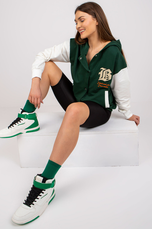 Tumši zaļš beisbola jaka