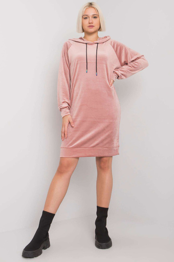 Rozā velūra kleita ar...