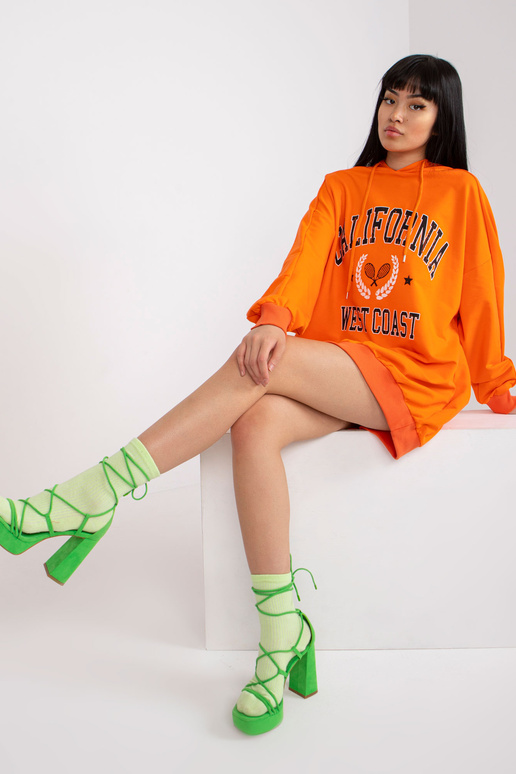 Oranžs liela izmēra sporta krekls ar...