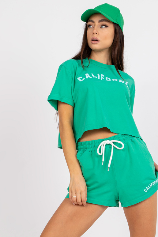 Zaļš kokvilnas vasaras komplekts ar...