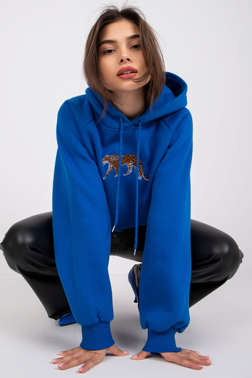 Tumši zils Oversize džemperis ar...