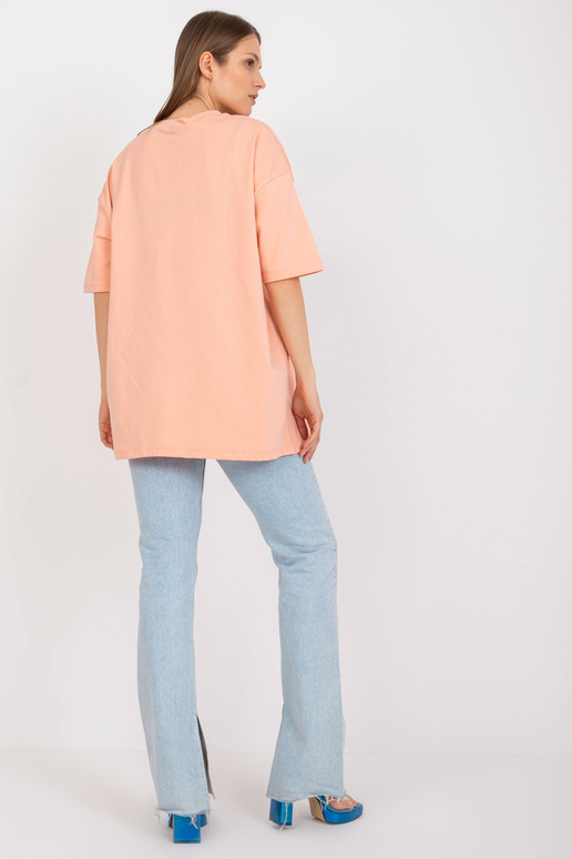 Liela izmēra aprikožu t-krekls ar...